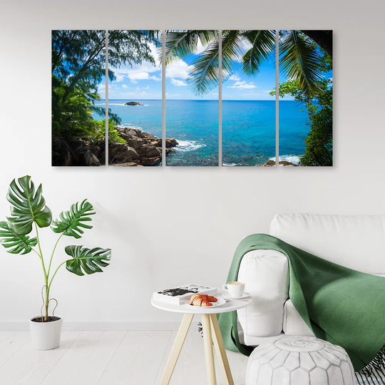 Canvas Print Tropical Beach Palm Island
