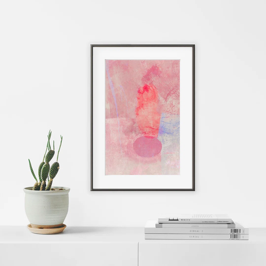 Arty Pink - Picture Frame Graphic Art Print on Paper
