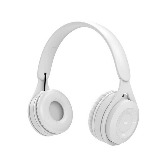 (White) Wireless Headphones Bluetooth Headset Noise Cancelling Stereo Earphone Universal