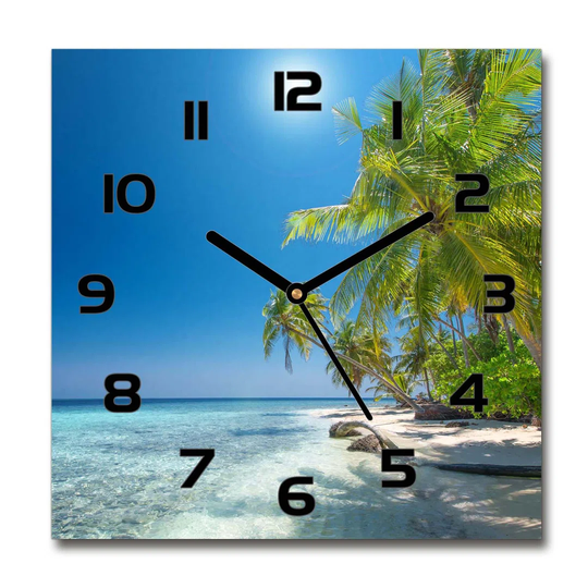 Maldives Beach Silent Wall Clock