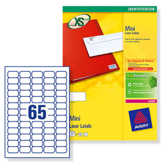 Avery L7651-100 printer label