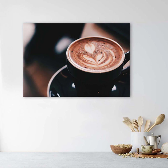 Canvas Print Coffee Latte Cup