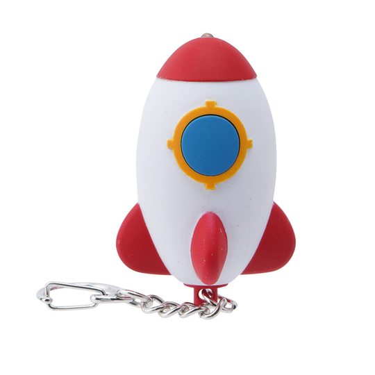Space Theme Torch Keyring with Sound - Rocket Ship