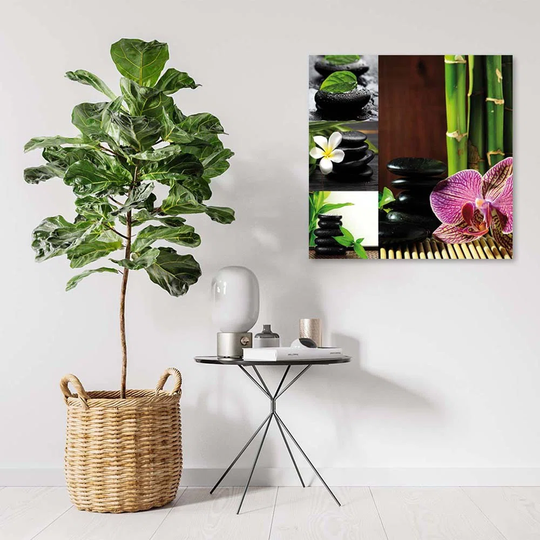 Canvas Print Zen Spa Collage Flowers