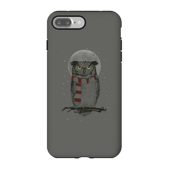 Balazs Solti Owl And Moon Phone Case for iPhone and Android - iPhone 7 Plus - Tough Case - Matte