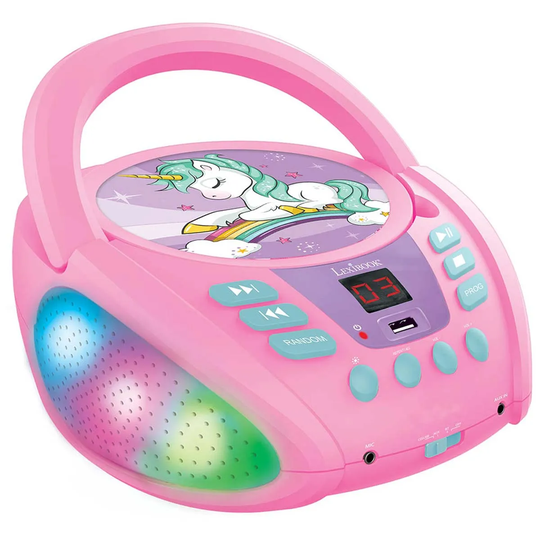 Lexibook Unicorn Boombox Radio CD Player With Bluetooth