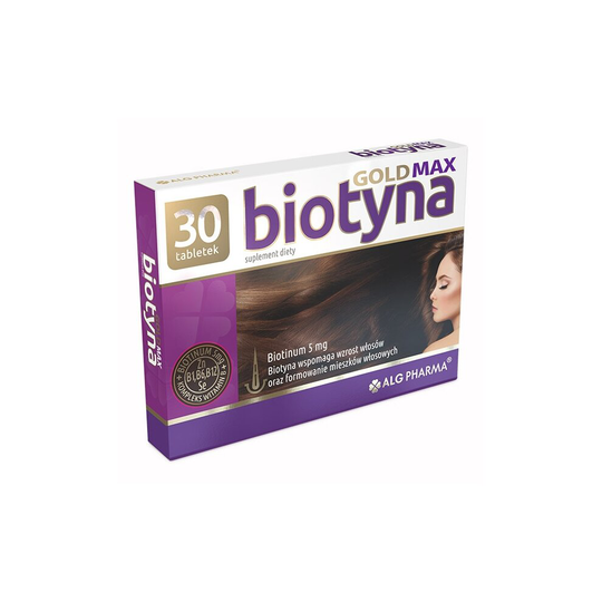 Biotyna Gold 5 mg Biotin Healthy Hair Skin Nails 30 tablets