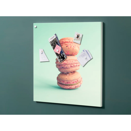 Notiz Motive Macaroons Magnetic Wall Mounted Cork Board