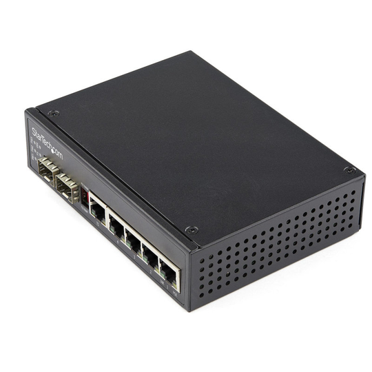 StarTech.com Industrial 5 Port Gigabit Ethernet Switch 5 PoE RJ45 +2 SFP Slots 30W PoE+ 48VDC 10/100/1000 Mbps