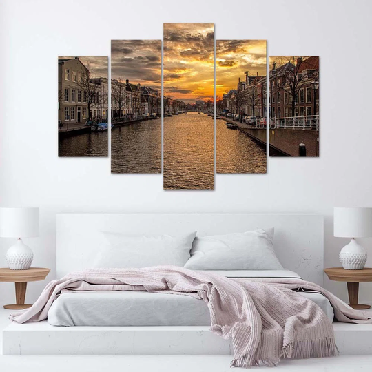 Canvas Print Amsterdam River City
