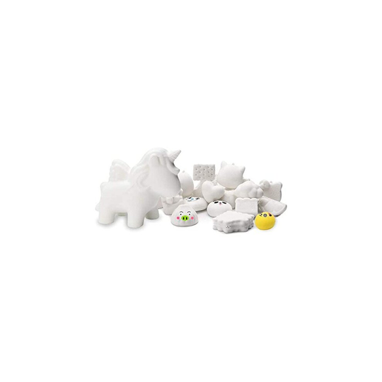 WATINC Random 11Pcs DIY Animals Squeeze Toys, 1Pcs Unicorn 10Pcs White Mini Squeeze Toys Kawaii Slow Rising Food Soft Toys Keychains, Phone Straps, Bo