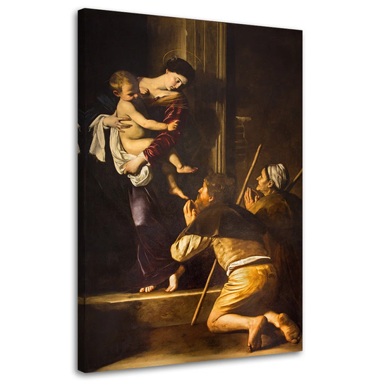 Canvas Print REPRODUCTION Caravaggio, Madonna Of Loreto