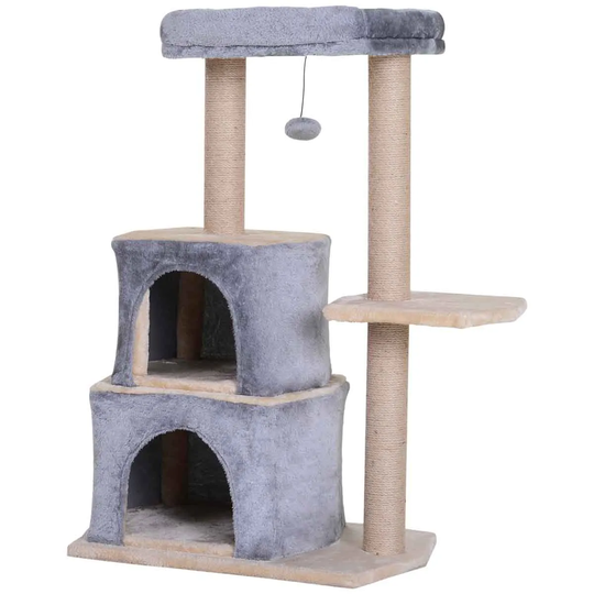 PawHut Multi Level Activity Centre Cat Tree - Grey