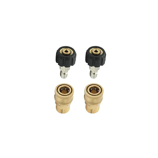 Fenteer 2 Sets Quick Connector M22/14 to 1/4 Male Adapter Pressure Washer Quick Connect Accessories Direct Fit