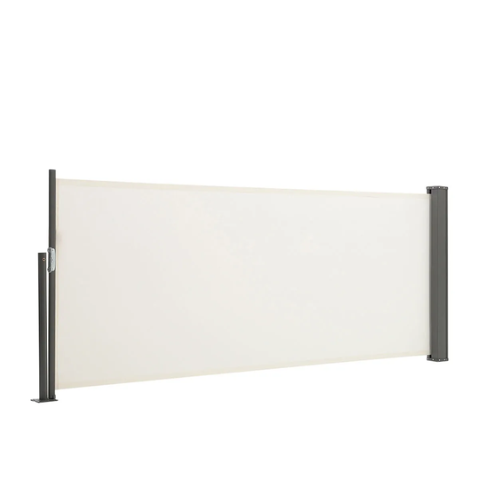 Livingandhome 3 x 1m Outdoor Retractable Side Awning - Beige