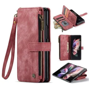 Caseme C30 Multifunctional Samsung Galaxy Z Fold4 Wallet Case - Red