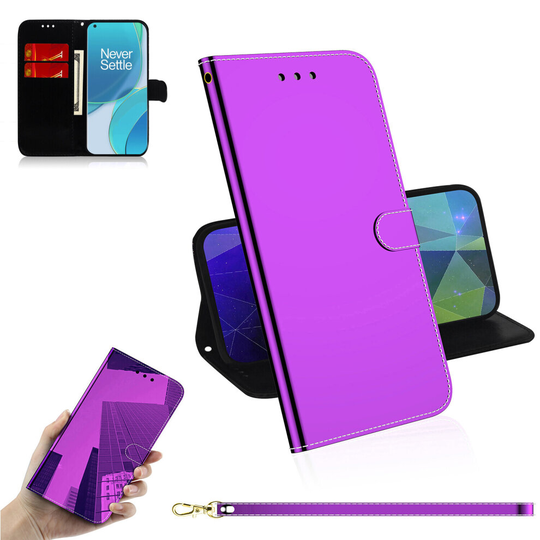 Designed For OPPO A54 5g Fashion simulated Mirror Phone Case Shockproof Protective Cover Purple