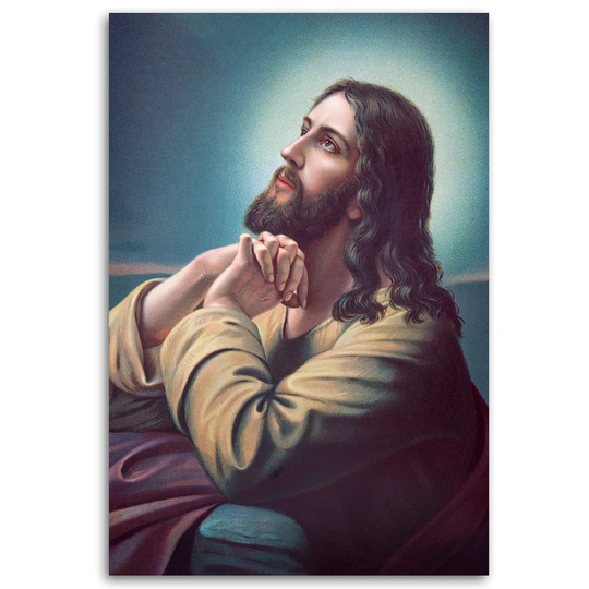 Canvas Print RELIGIOUS Jesus In The Garden Of Olive Trees