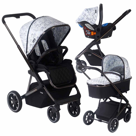 My Babiie Mb500 Dani Dyer Metallic Navy Marble Belgravia Travel System