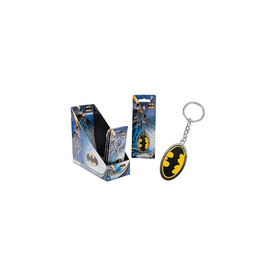 Joy Toy 301026 Batman Logo Metal Key Chain On Backer Card In A Display - Enamel - batman metal key enamel dc comics keychain ring superman keyring