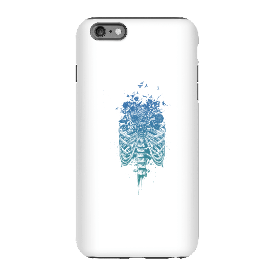 Balazs Solti Ribcage And Flowers Phone Case for iPhone and Android - iPhone 6 Plus - Tough Case - Gloss