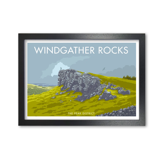 'Derbyshire Windgather Rocks' Graphic Art