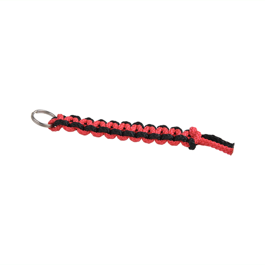 Key ring with ring, long and flat braided, assorted SF164912