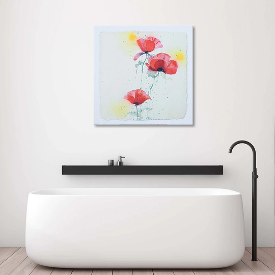Canvas Print Poppies Watercolour