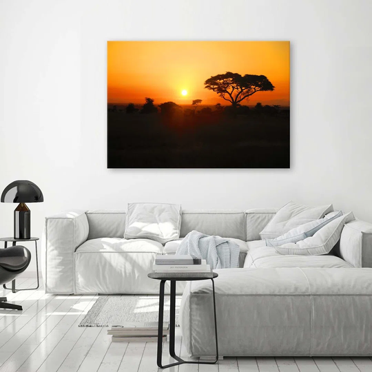 Canvas Print Africa Tree Sunset