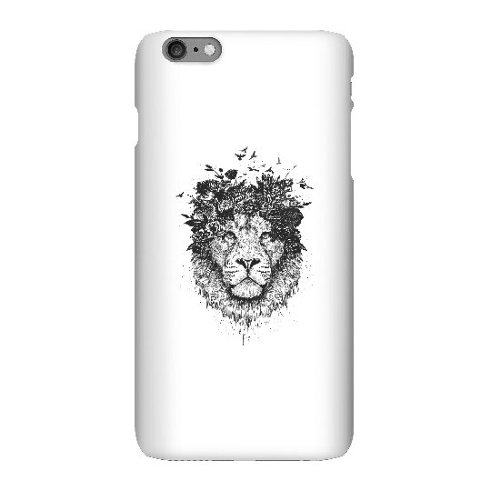 Balazs Solti Lion And Flowers Phone Case for iPhone and Android - iPhone 6 Plus - Snap Case - Gloss