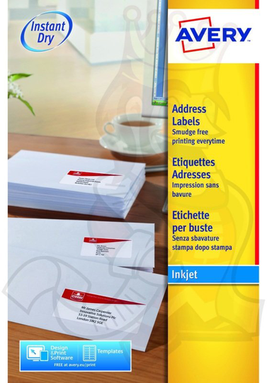 Avery Inkjet Addressing Labels 99.1 x 57mm 250 Pack