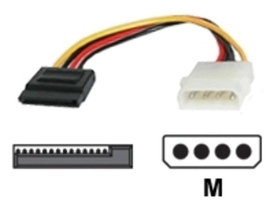 StarTech.com 6in 4 Pin Molex to SATA Power Cable Adapter