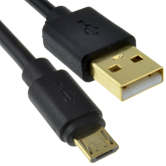kenable GOLD USB 2.0 A To MICRO B FAST CHARGE and Sync Cable 24AWG 1.5m BLACK