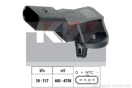 Air Pressure Sensor, height adaptation Made in Italy - OE Equivalent 493090 KW 493090