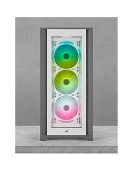 Corsair Icue 5000X Rgb Tempered Glass Mid-Tower Smart Case, White