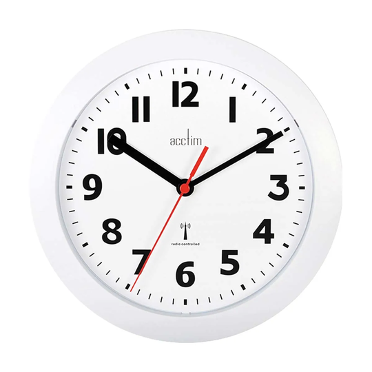 Acctim CK4312 Parona Radio Controlled Wall Clock White
