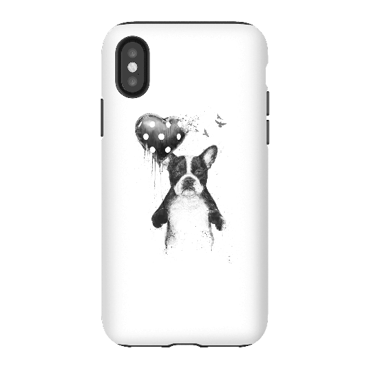 Balazs Solti Bulldog And Balloon Phone Case for iPhone and Android - iPhone X - Tough Case - Matte