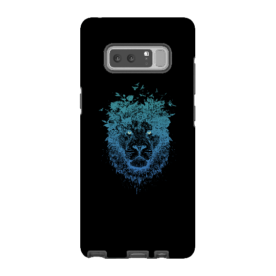Balazs Solti Lion And Butterflies Phone Case for iPhone and Android - Samsung Note 8 - Tough Case - Matte