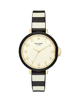 Kate Spade New York Park Row Silicone Ladies Watch, Black, Women