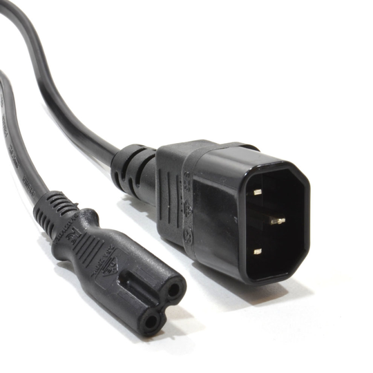 kenable IEC C14 3 pin Male Plug to Figure 8 C7 Plug Power Adapter Cable 50cm