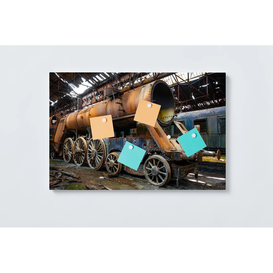 Locomotive Magnetic Wall Mounted Cork Board