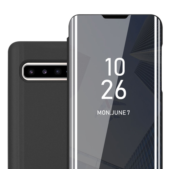 (Black) Cadorabo Case for Samsung Galaxy S10 5G Cover Book Wallet Protection PU Leather Flip Magnetic Smart View Etui