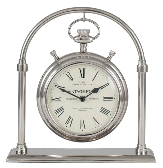 Modern & Contemporary Analog Metal Tabletop Clock