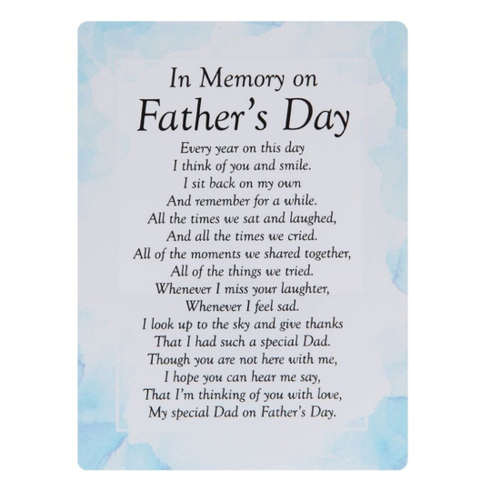Memorial Grave Card In Memory on Father's Day 16.5cm x 12cm