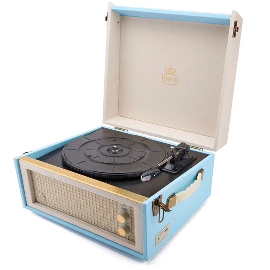 GPO Bermuda 3-Speed Record Player with USB - Blue