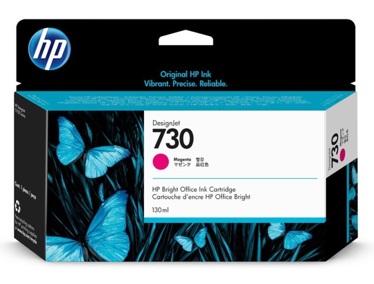 HP 730 Magenta Original Designjet Ink Cartridge - Standard Yield 130ml - P2V63A