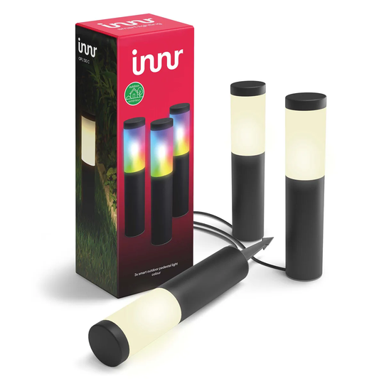 INNR Smart Outdoor Pedestal Light 215lm (ZLL) 3 Pedestals - UK Version