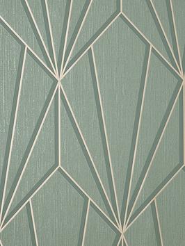 Fine Décor Cascade Geo Sage/Silver
