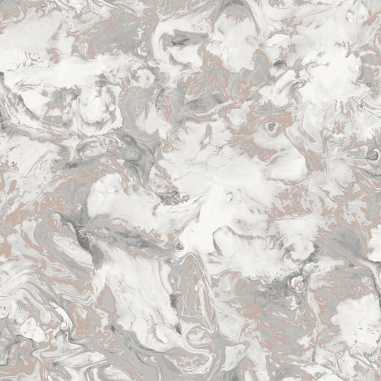 Metallic Ripple Liquid Marble Elixir Swirl Rose Gold Shimmer Wallpaper