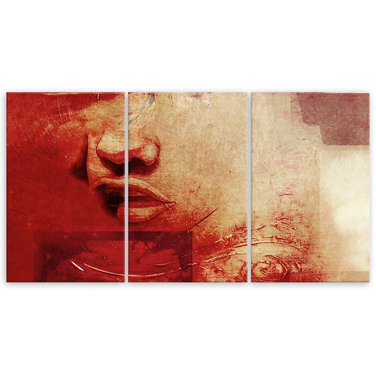 Canvas Print Female Abstraction Red